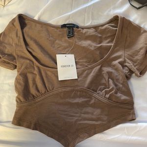 Forever 21 brown crop top